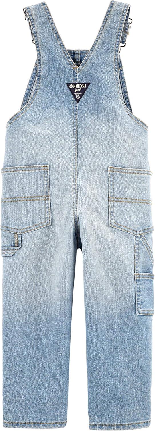imageOSHKOSH BGOSH Baby Boys Worlds Best OverallsSun Faded Light Wash