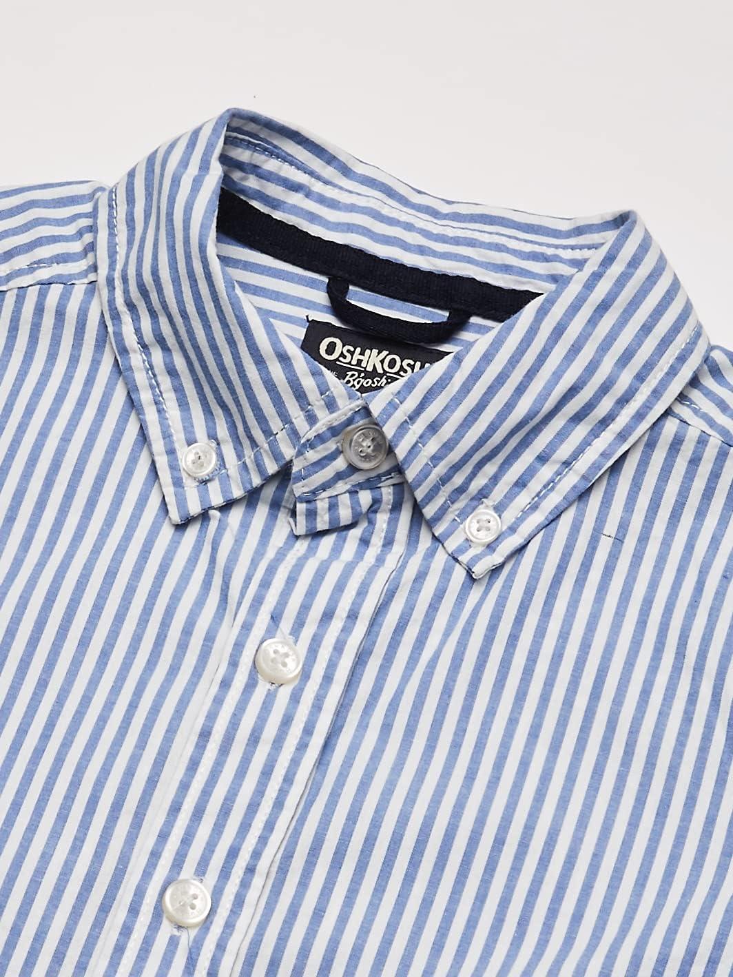 imageOSHKOSH BGOSH Boys Long Sleeve Woven Buttonfront ShirtBlue Stripe