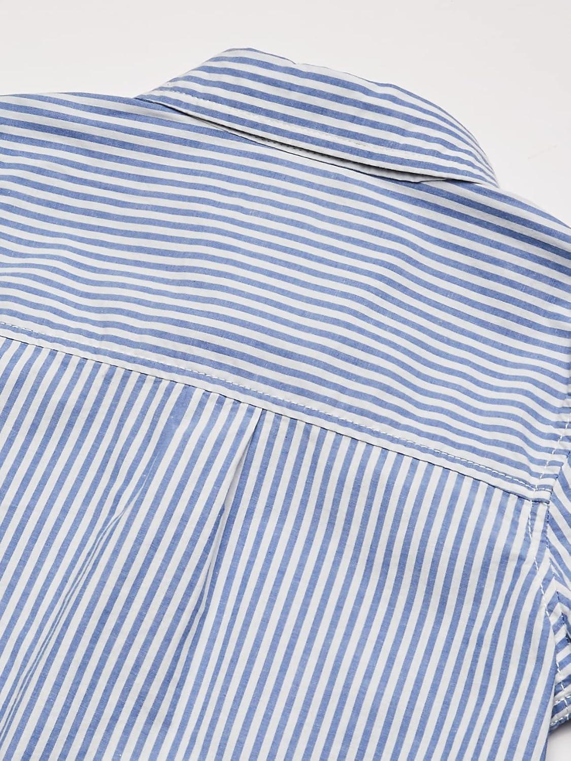 imageOSHKOSH BGOSH Boys Long Sleeve Woven Buttonfront ShirtBlue Stripe