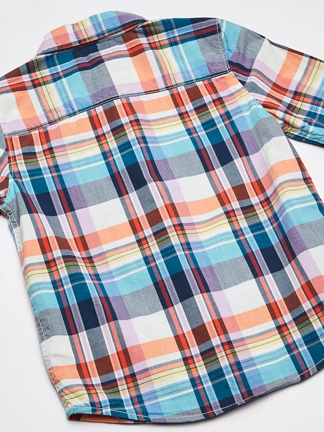 imageOSHKOSH BGOSH Boys Long Sleeve Woven Buttonfront ShirtMulticolor Plaid