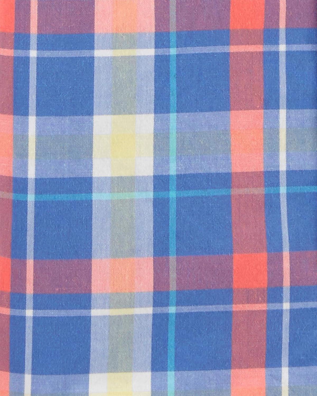 imageOSHKOSH BGOSH Boys Long Sleeve Woven Buttonfront ShirtRooibos Plaid