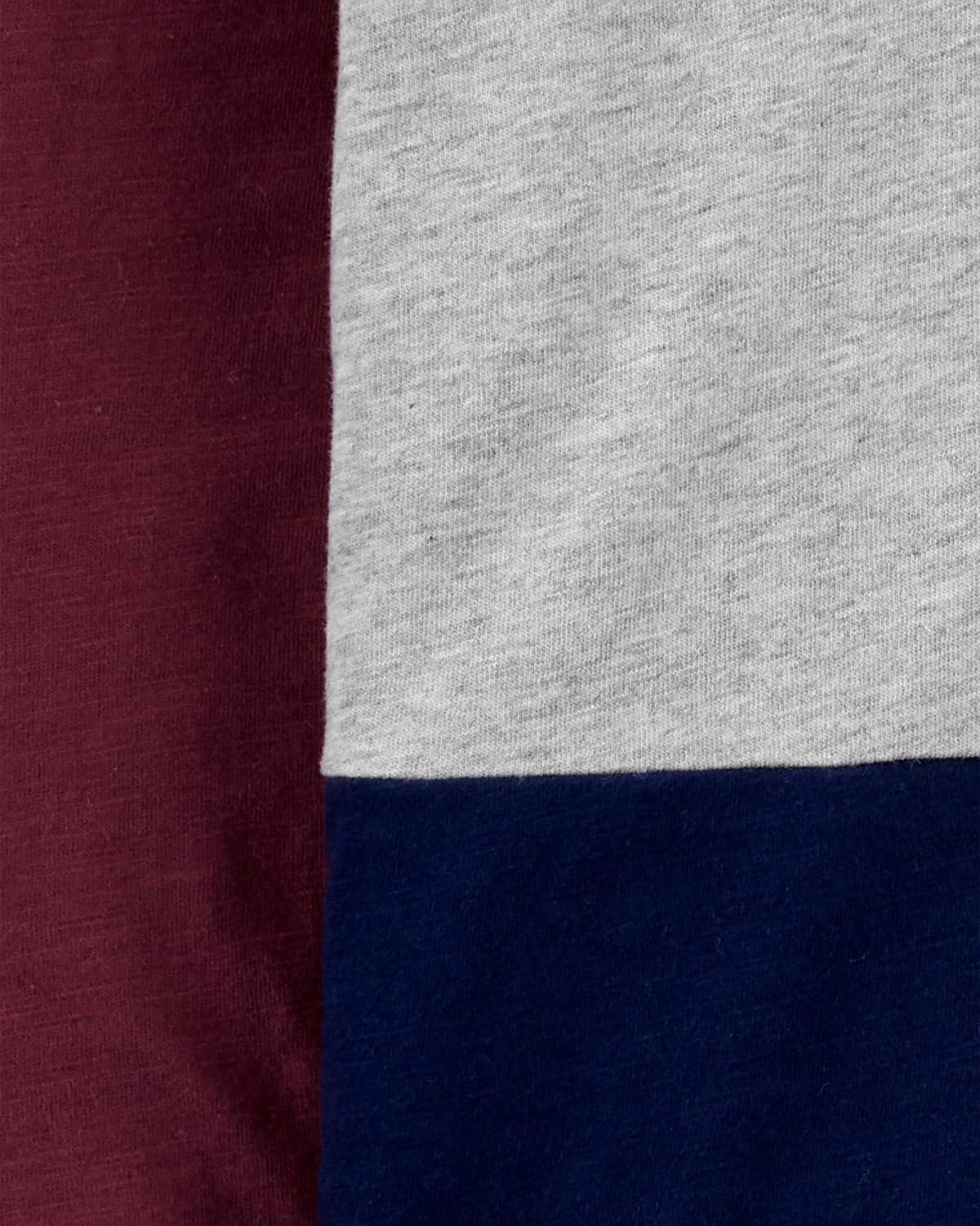 imageOSHKOSH BGOSH Boys LongSleeve Raglan HenleyBlackberry