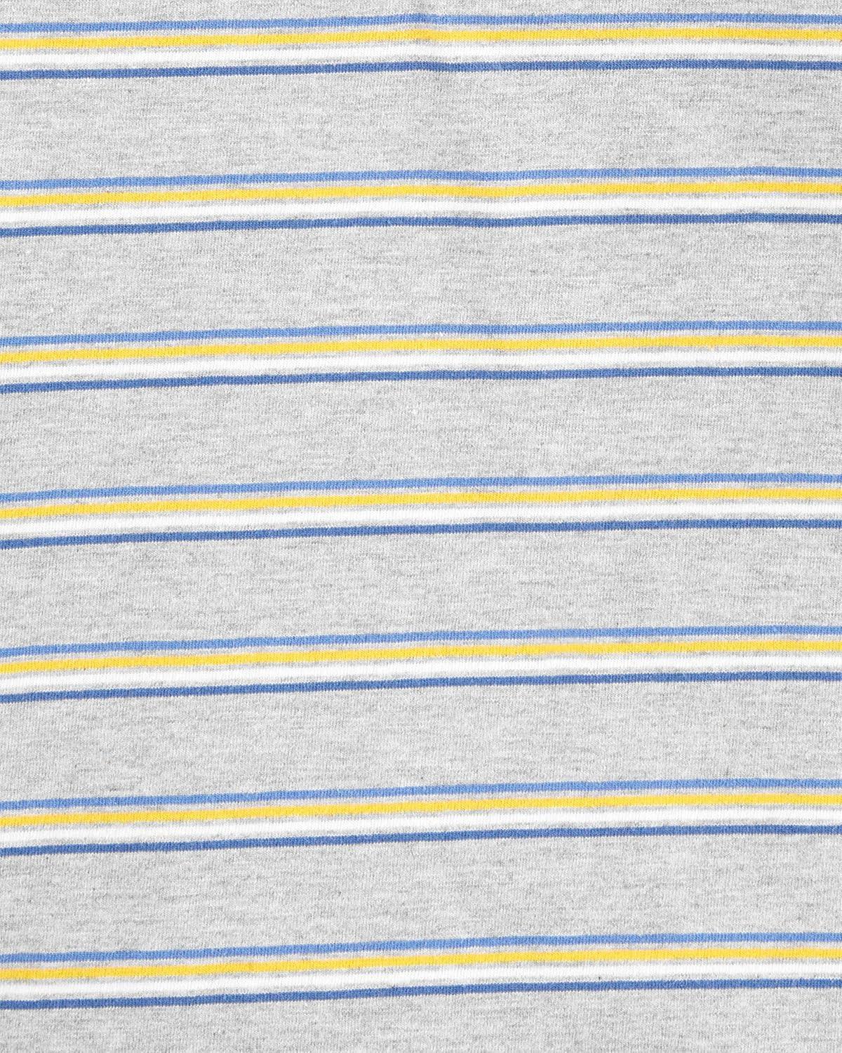 imageOSHKOSH BGOSH Boys LongSleeve Raglan HenleyGrey Heather Stripe