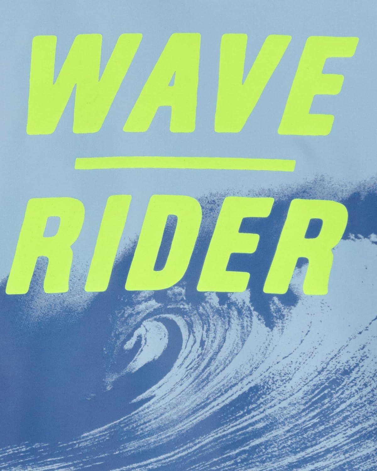 imageOSHKOSH BGOSH Boys RashguardBreck Blue Wave Rider