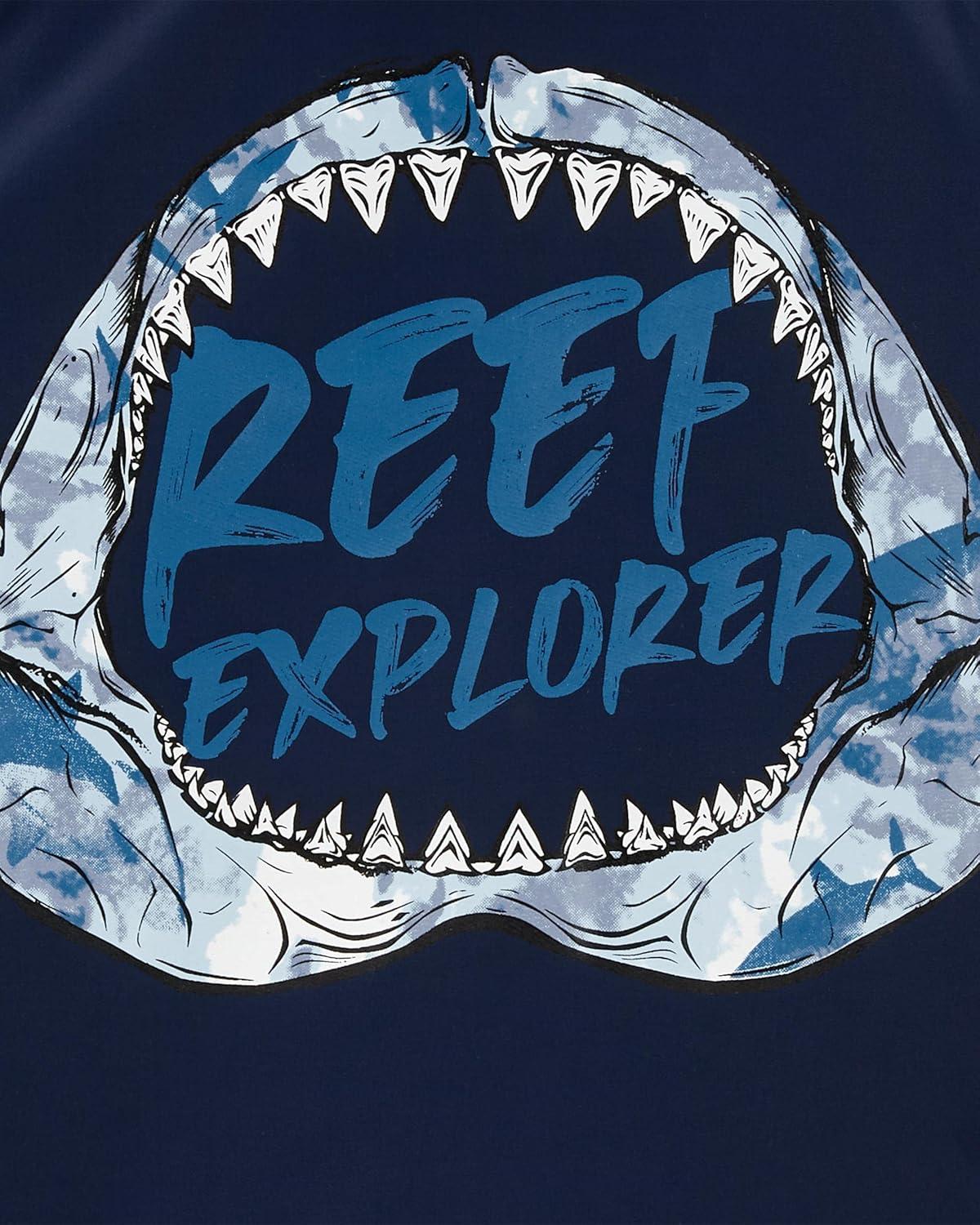 imageOSHKOSH BGOSH Boys RashguardEclipse Blue Reef