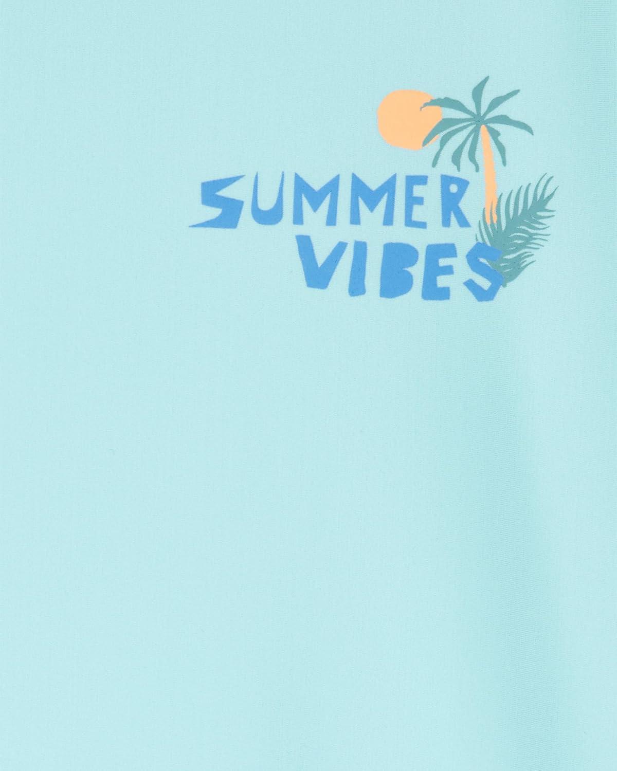 imageOSHKOSH BGOSH Boys RashguardTurquoise Summer Vibes