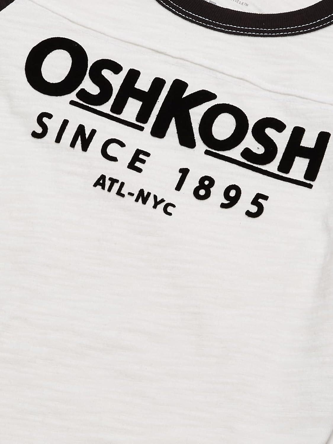 imageOSHKOSH BGOSH Boys Short Sleeve Logo TeeIvoryBlack