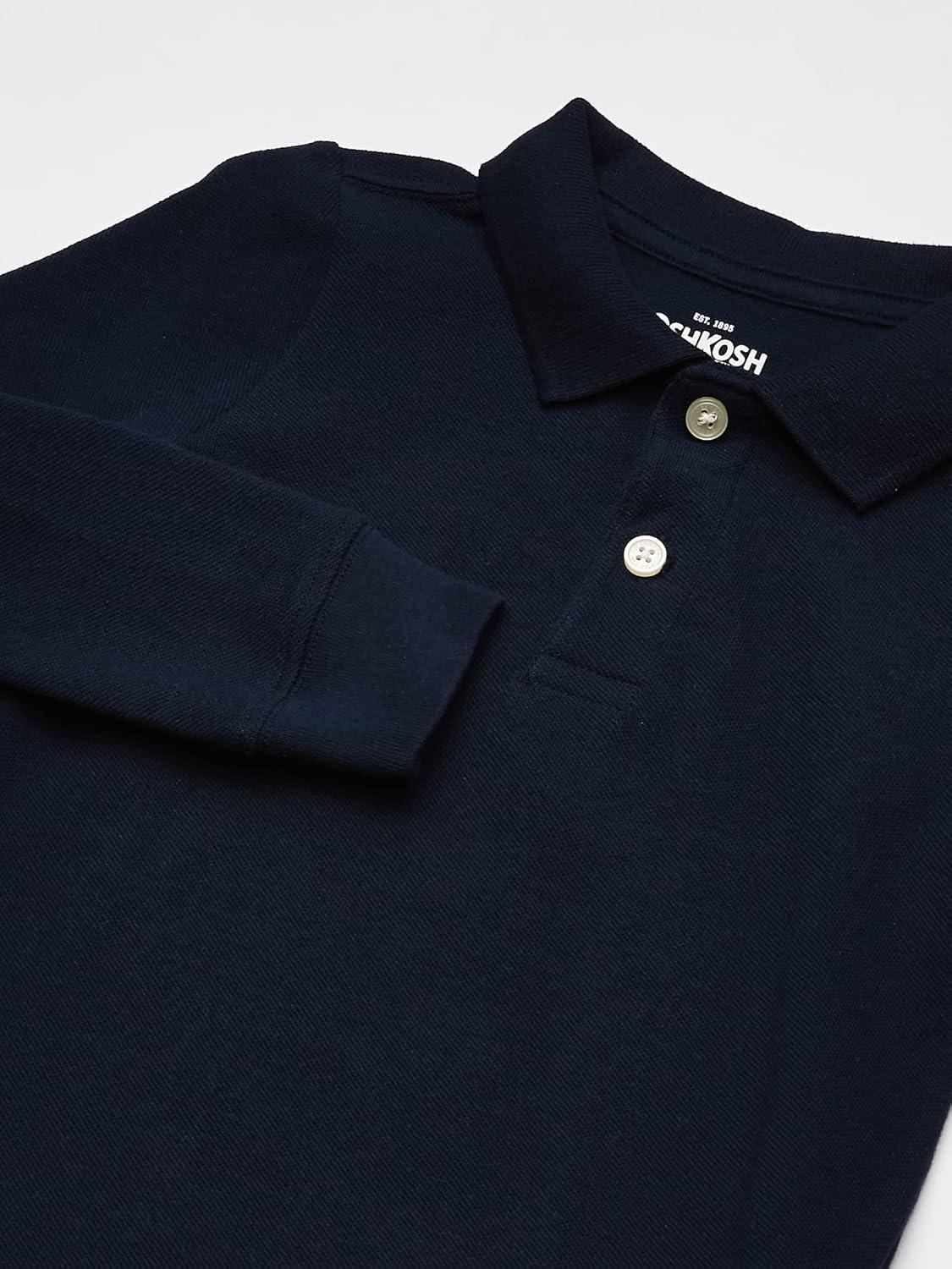 imageOSHKOSH BGOSH Boys Uniform Long Sleeve PoloIndependence Navy