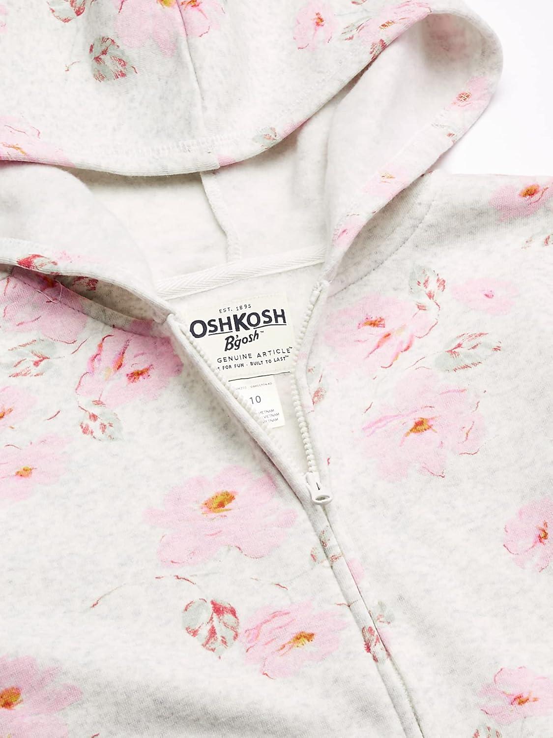 imageOSHKOSH BGOSH Girls Logo HoodieGrey Heather Floral