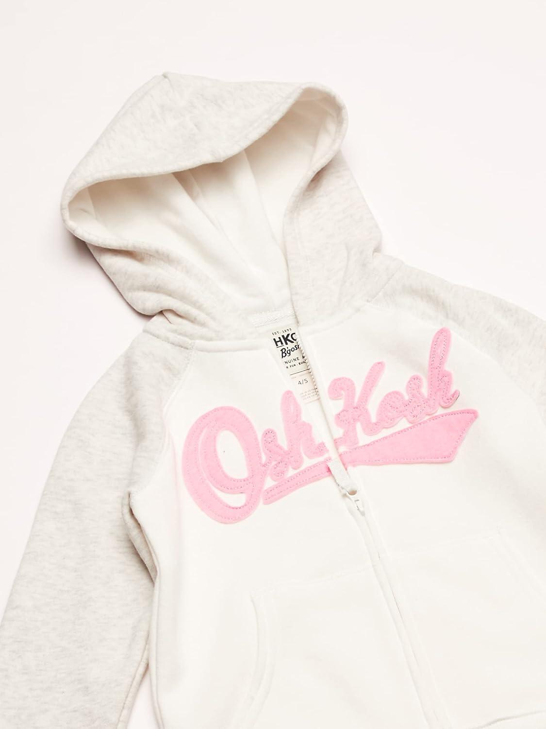 imageOSHKOSH BGOSH Girls Logo HoodieGreyIvory