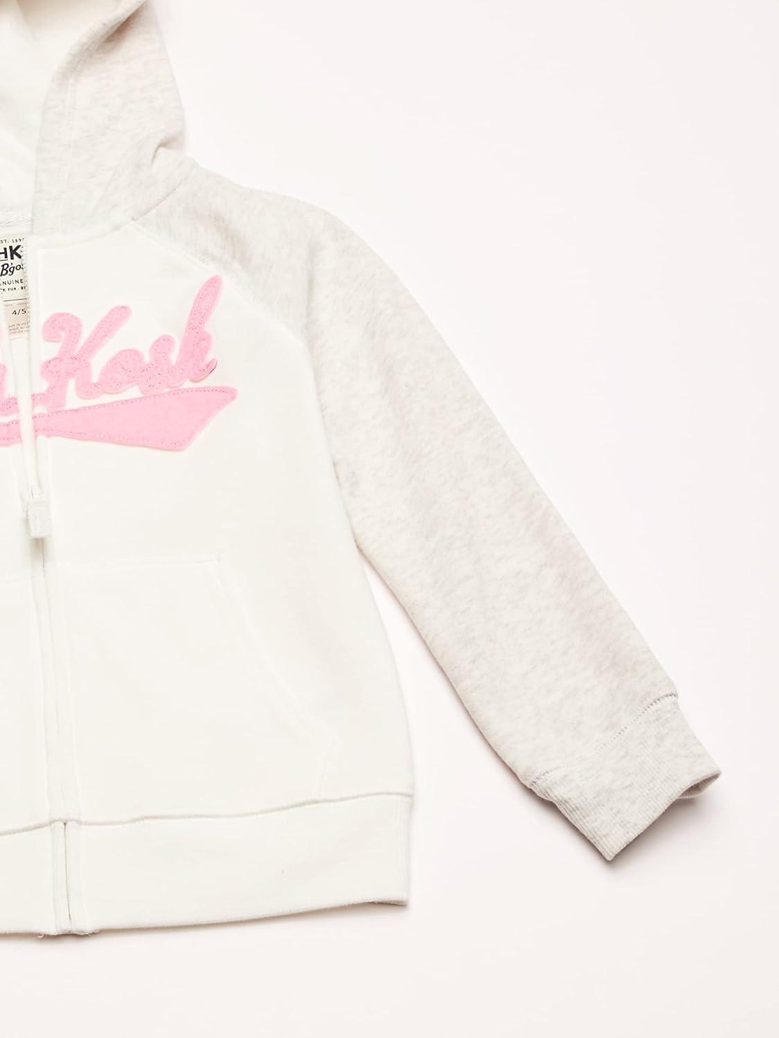 imageOSHKOSH BGOSH Girls Logo HoodieGreyIvory