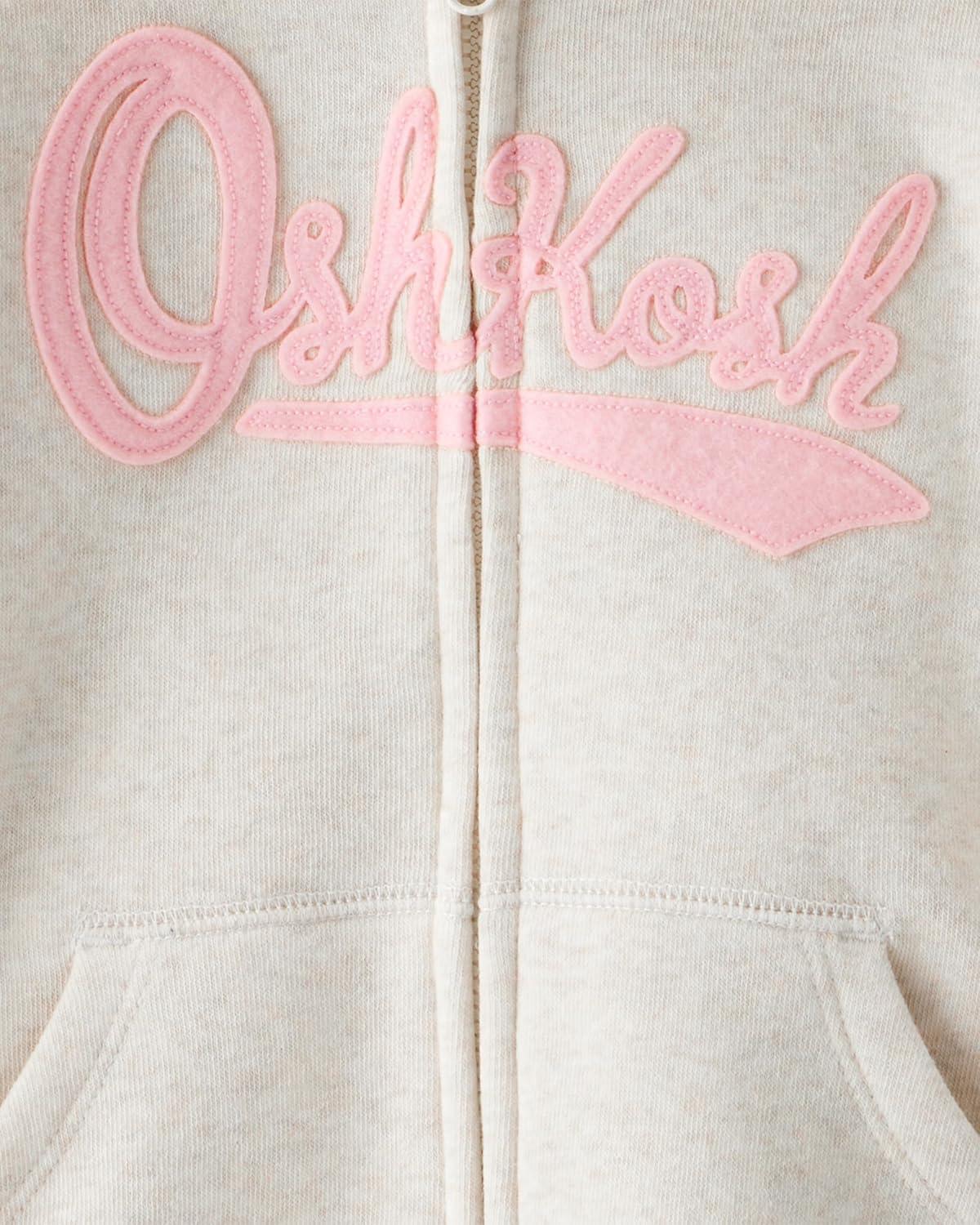 imageOSHKOSH BGOSH Girls Logo HoodieOatmeal Pink
