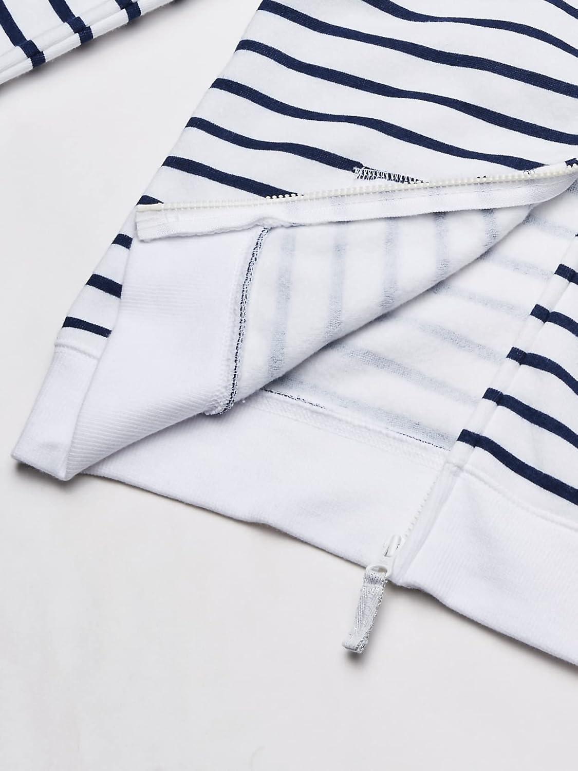 imageOSHKOSH BGOSH Girls Logo HoodieWhite Navy Stripe