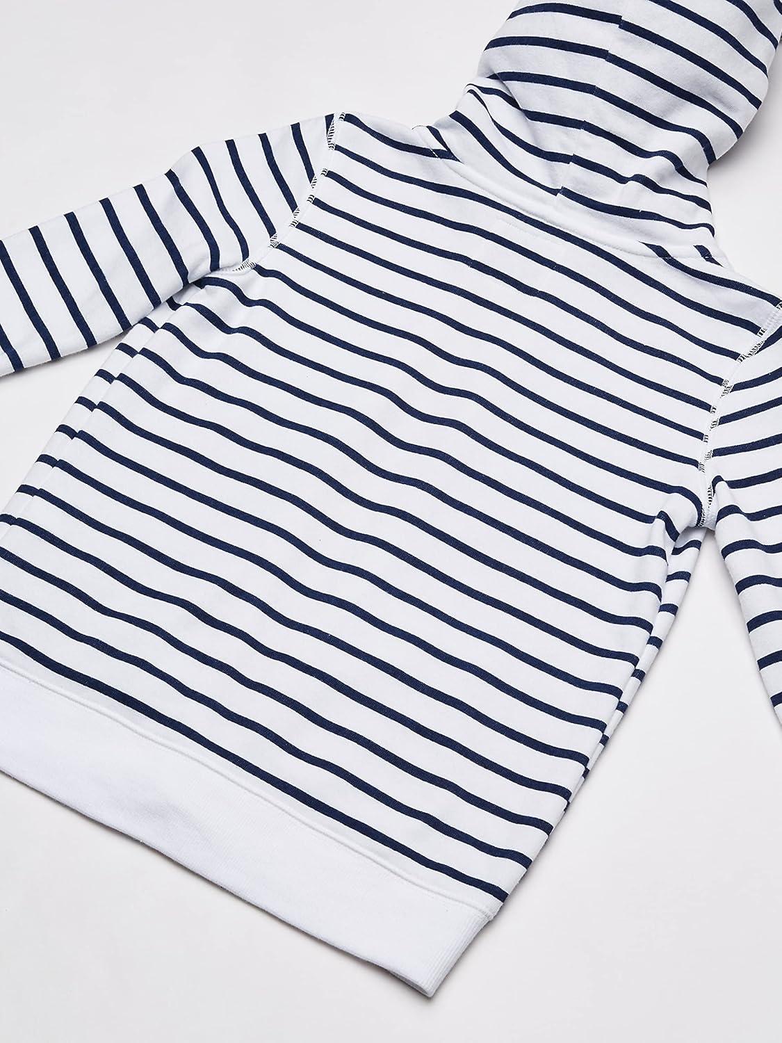 imageOSHKOSH BGOSH Girls Logo HoodieWhite Navy Stripe