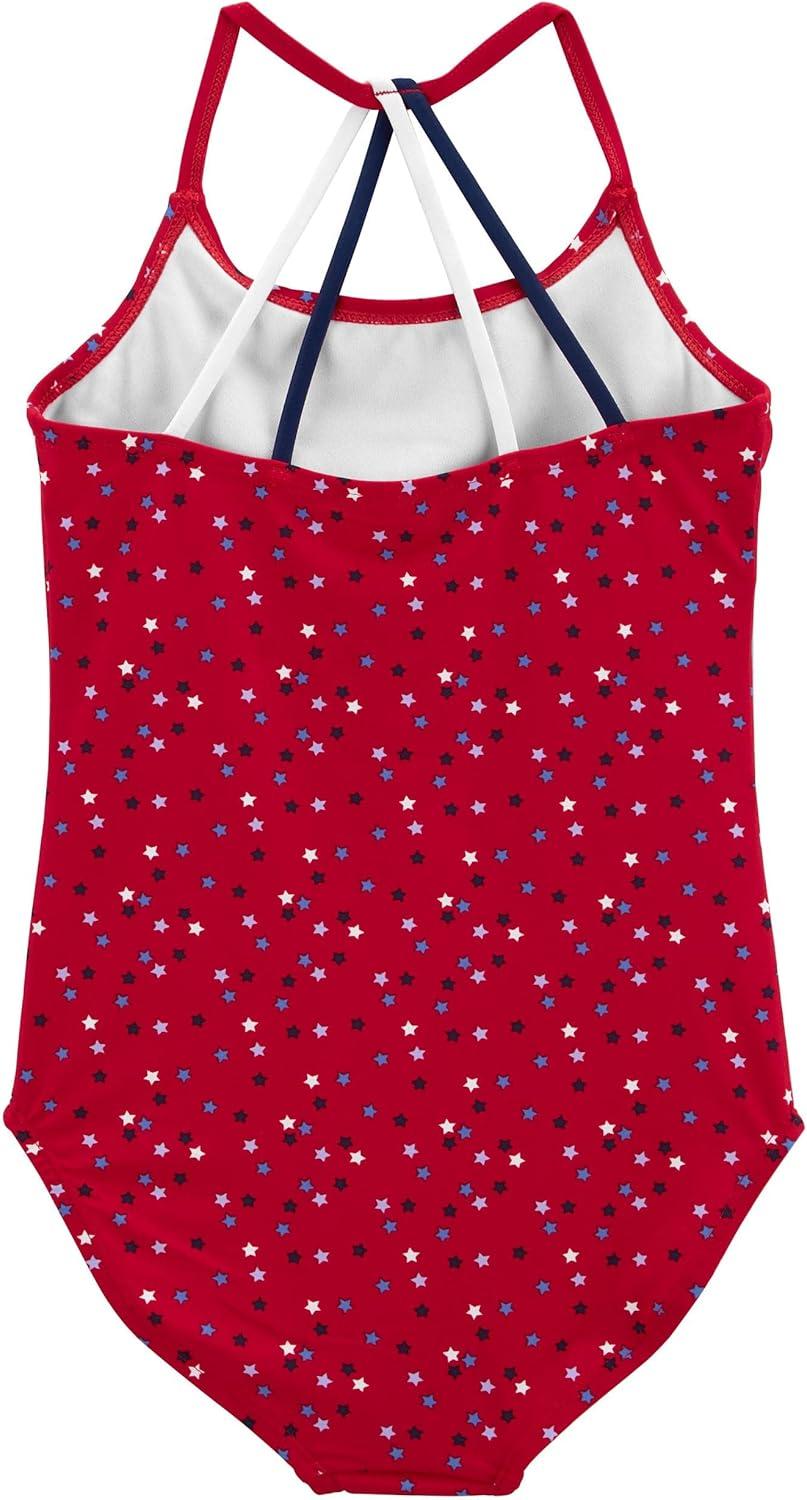 imageOSHKOSH BGOSH Girls OnePiece SwimsuitBandana Red Stars