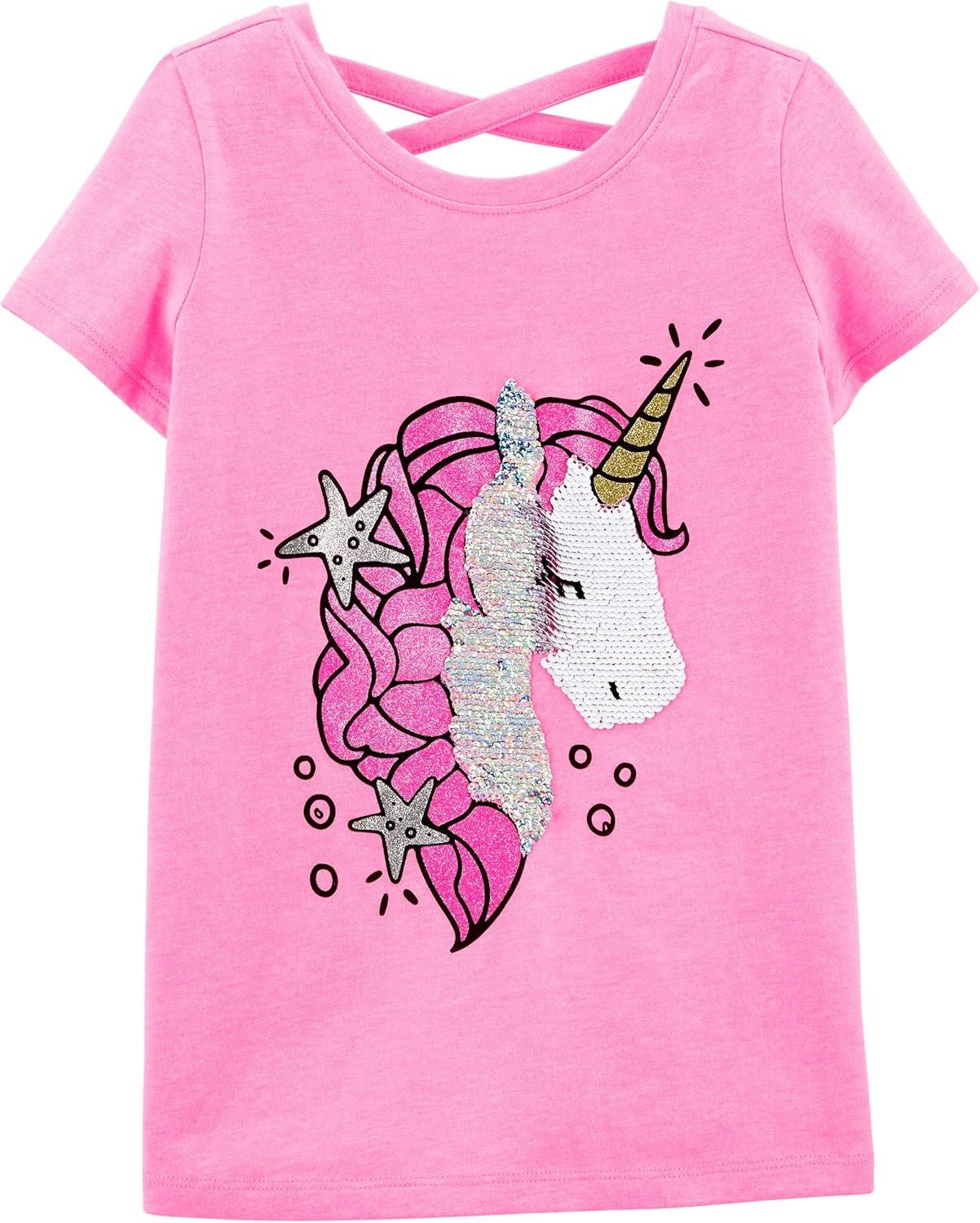 imageOSHKOSH BGOSH Girls Sequin TeeBubblegum Neon