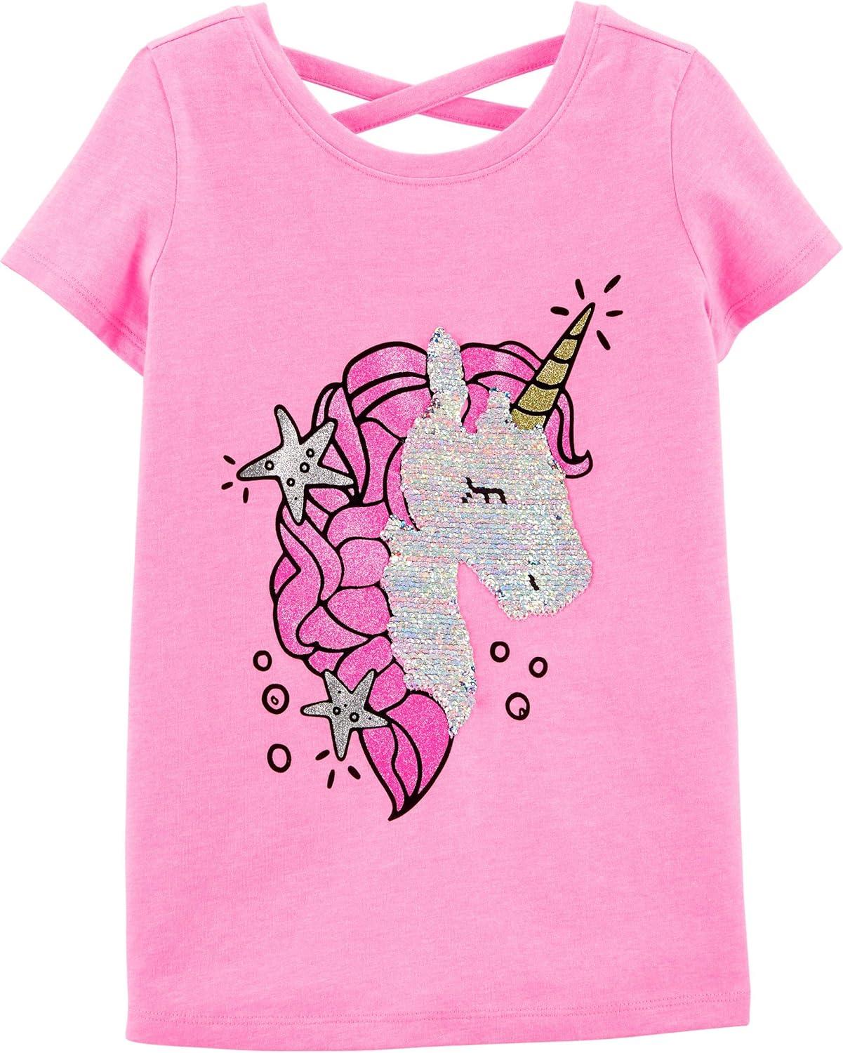 imageOSHKOSH BGOSH Girls Sequin TeeBubblegum Neon