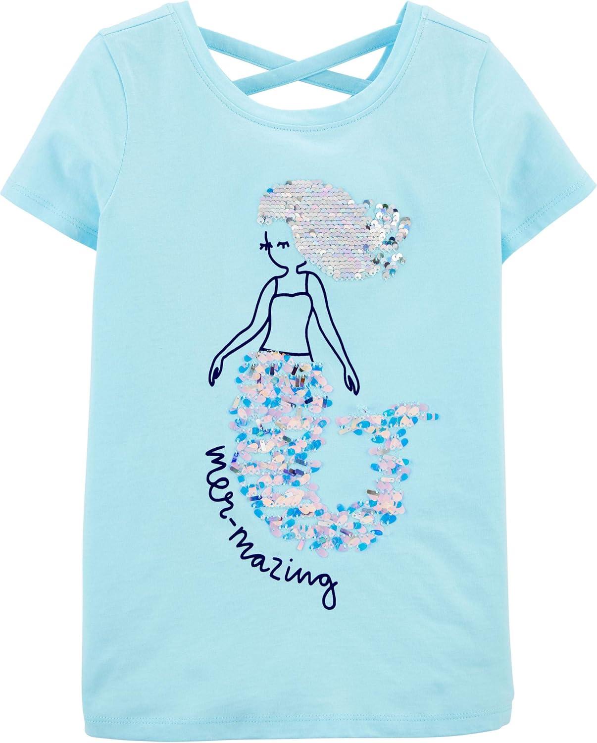 imageOSHKOSH BGOSH Girls Sequin TeeFairy Tale Turquoise