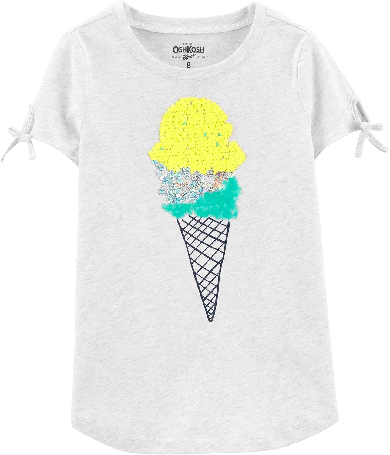imageOSHKOSH BGOSH Girls Sequin TeeHeather Grey