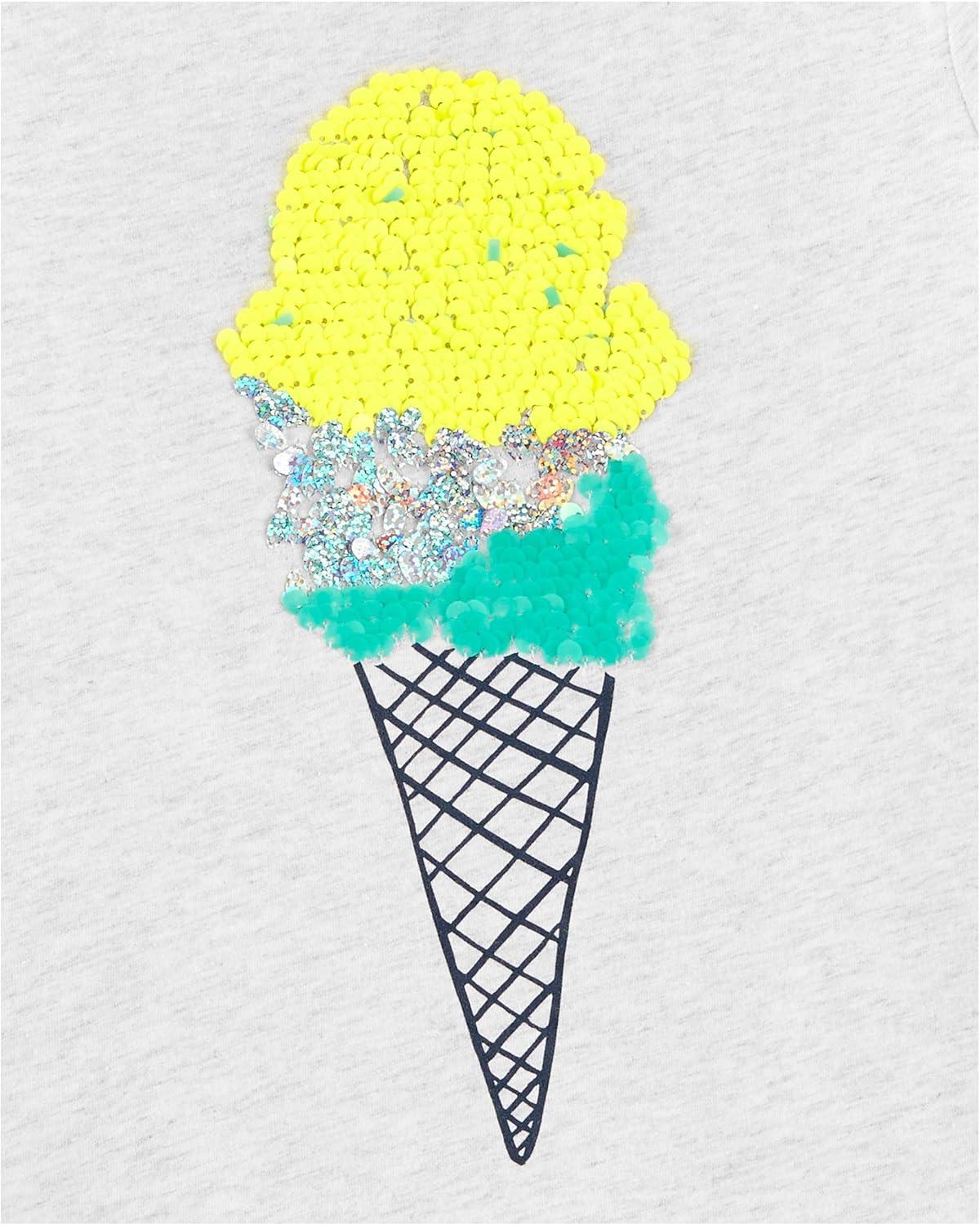 imageOSHKOSH BGOSH Girls Sequin TeeHeather Grey