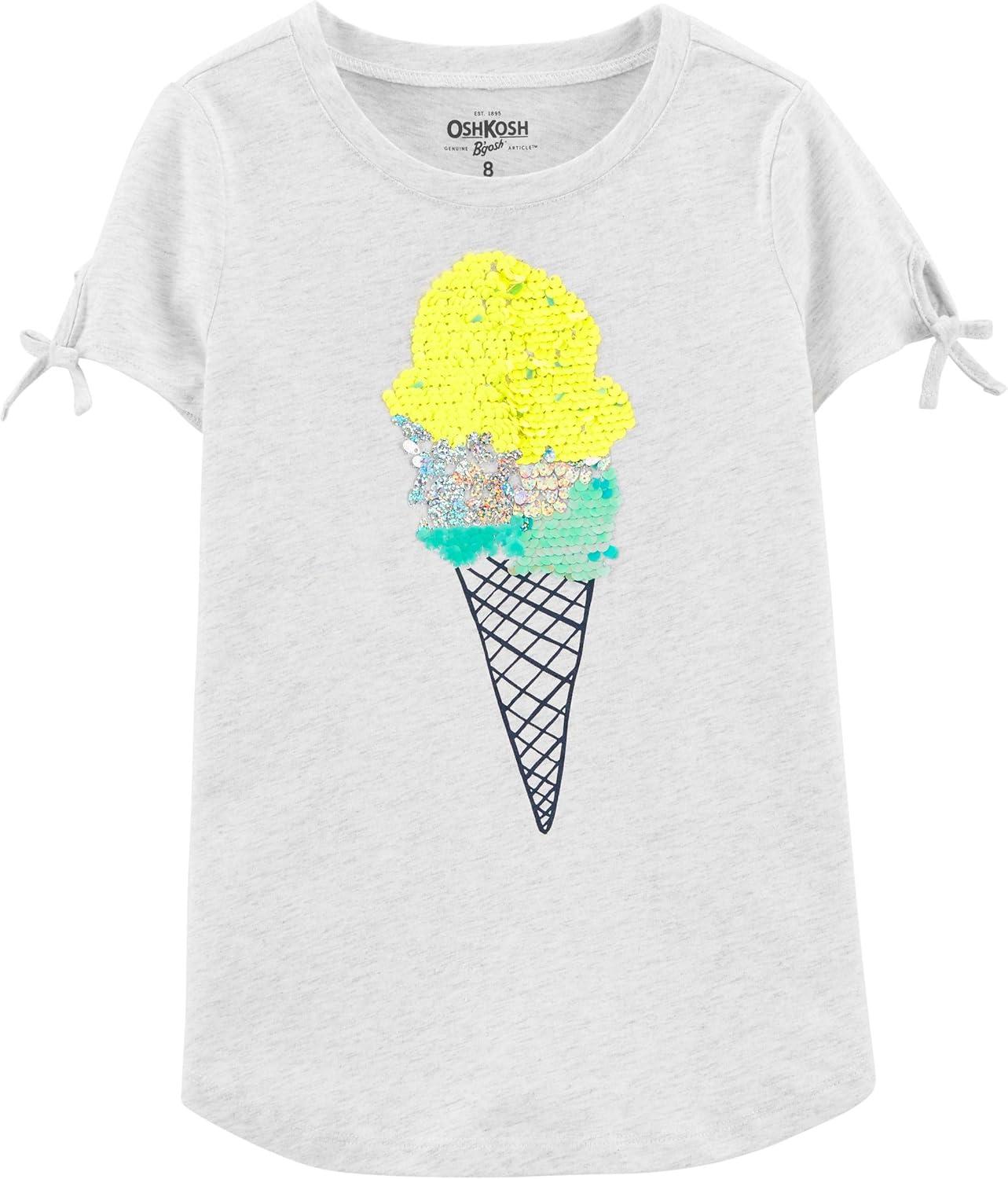 imageOSHKOSH BGOSH Girls Sequin TeeHeather Grey