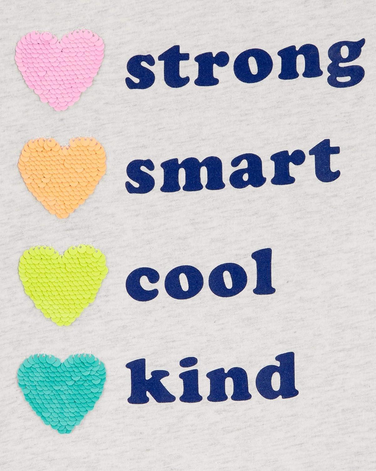 imageOSHKOSH BGOSH Girls Sequin TeeHeather Grey Pink