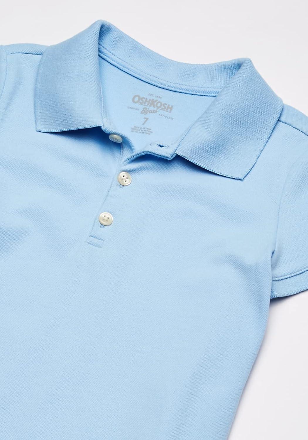 imageOSHKOSH BGOSH Girls ShortSleeve Uniform PoloBlue Cloud1