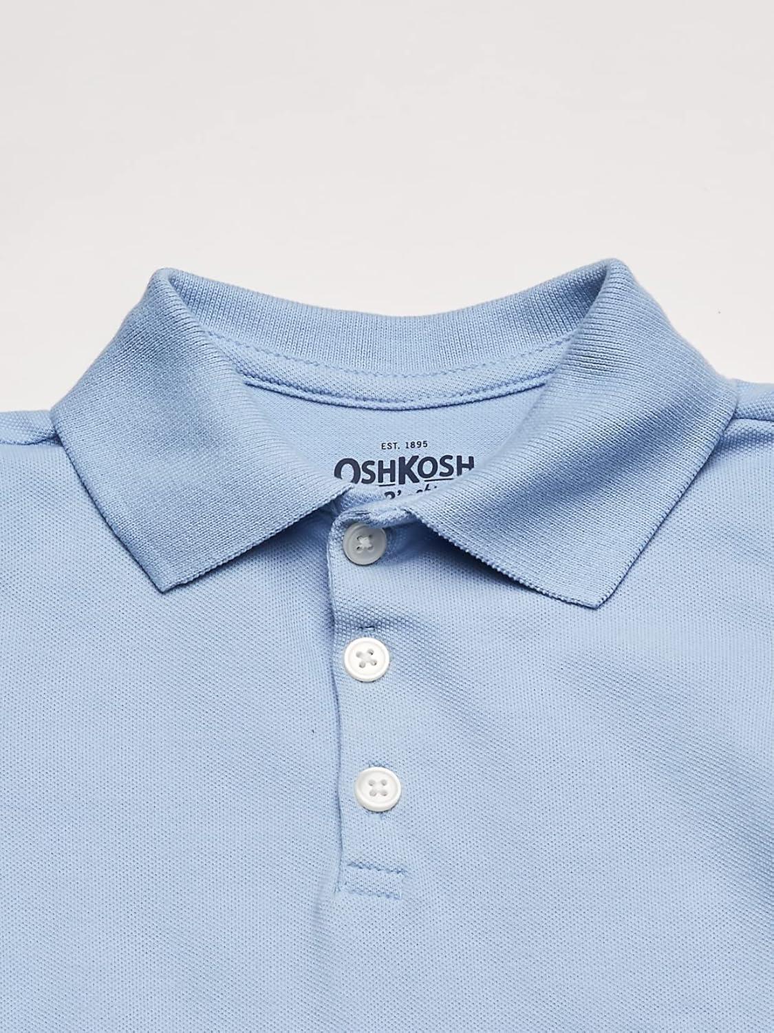 imageOSHKOSH BGOSH Girls ShortSleeve Uniform PoloBlue Flag