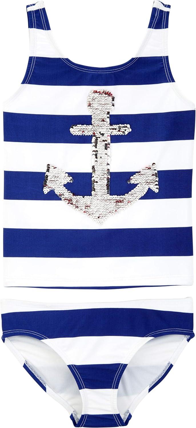 imageOSHKOSH BGOSH Girls TwoPiece SwimwearSequin Anchor