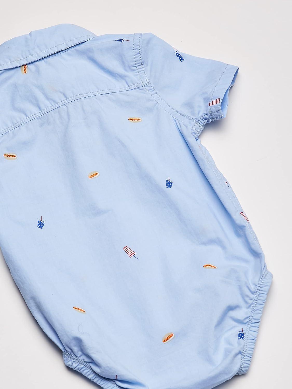 imageOSHKOSH BGOSH babyboys Buttonfront BodysuitFood Print