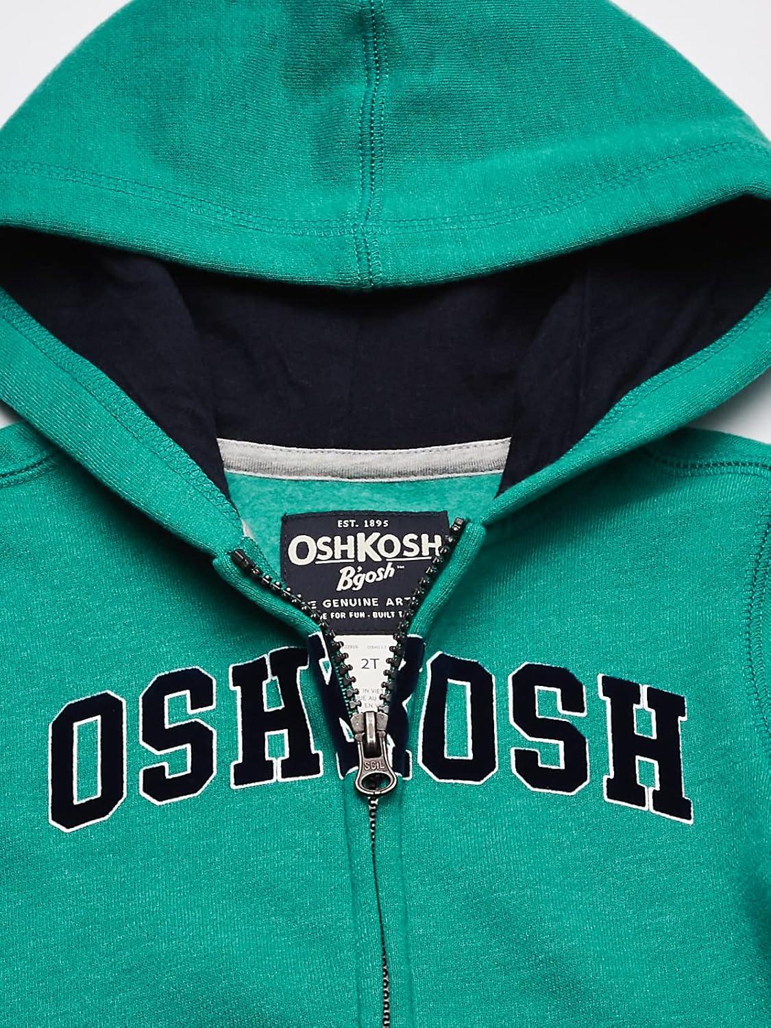 imageOSHKOSH BGOSH boys Logo HoodieSchoolhouse GreenNavy