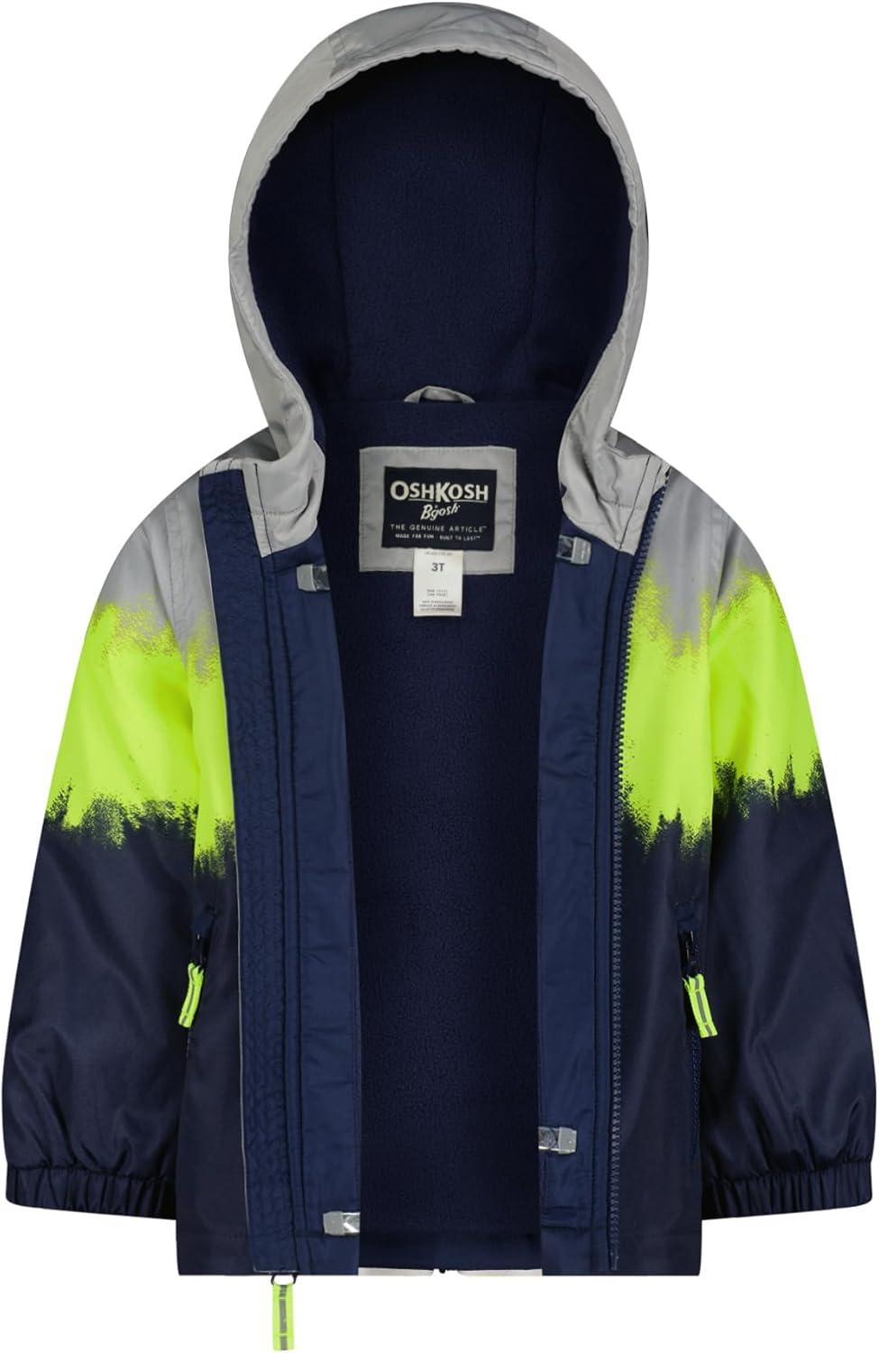 imageOSHKOSH BGOSH boys Midweight Jersey Lined Hooded Jacket With Zipper PocketNavy