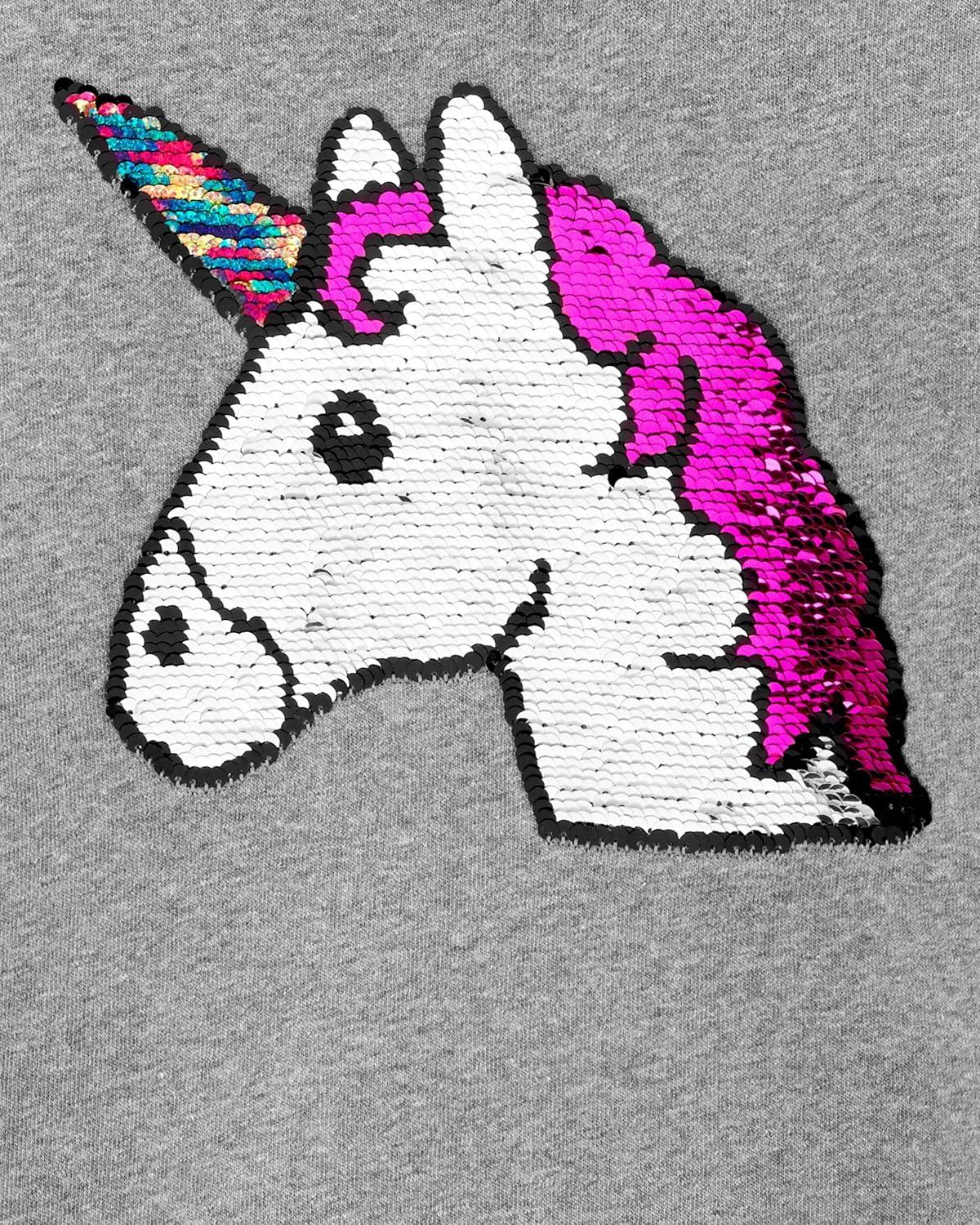 imageOSHKOSH BGOSH girls Flip Sequin PulloverMedium Heather Grey