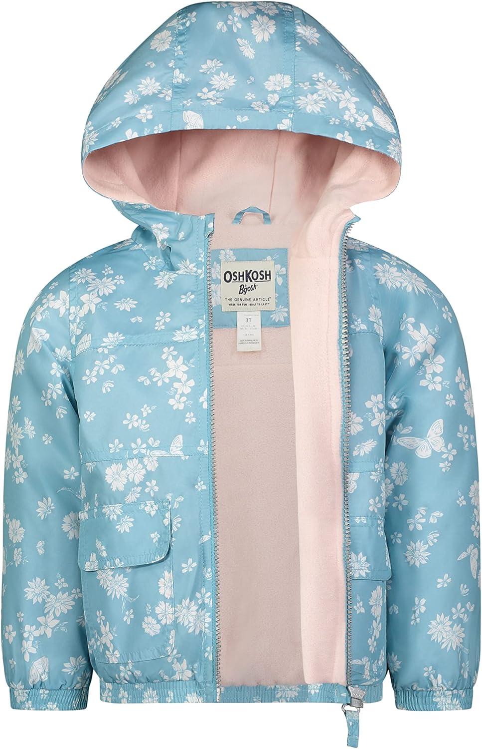 imageOSHKOSH BGOSH girls Midweight Hooded Fashion Jacket Coat With Fleece LiningSeafoam