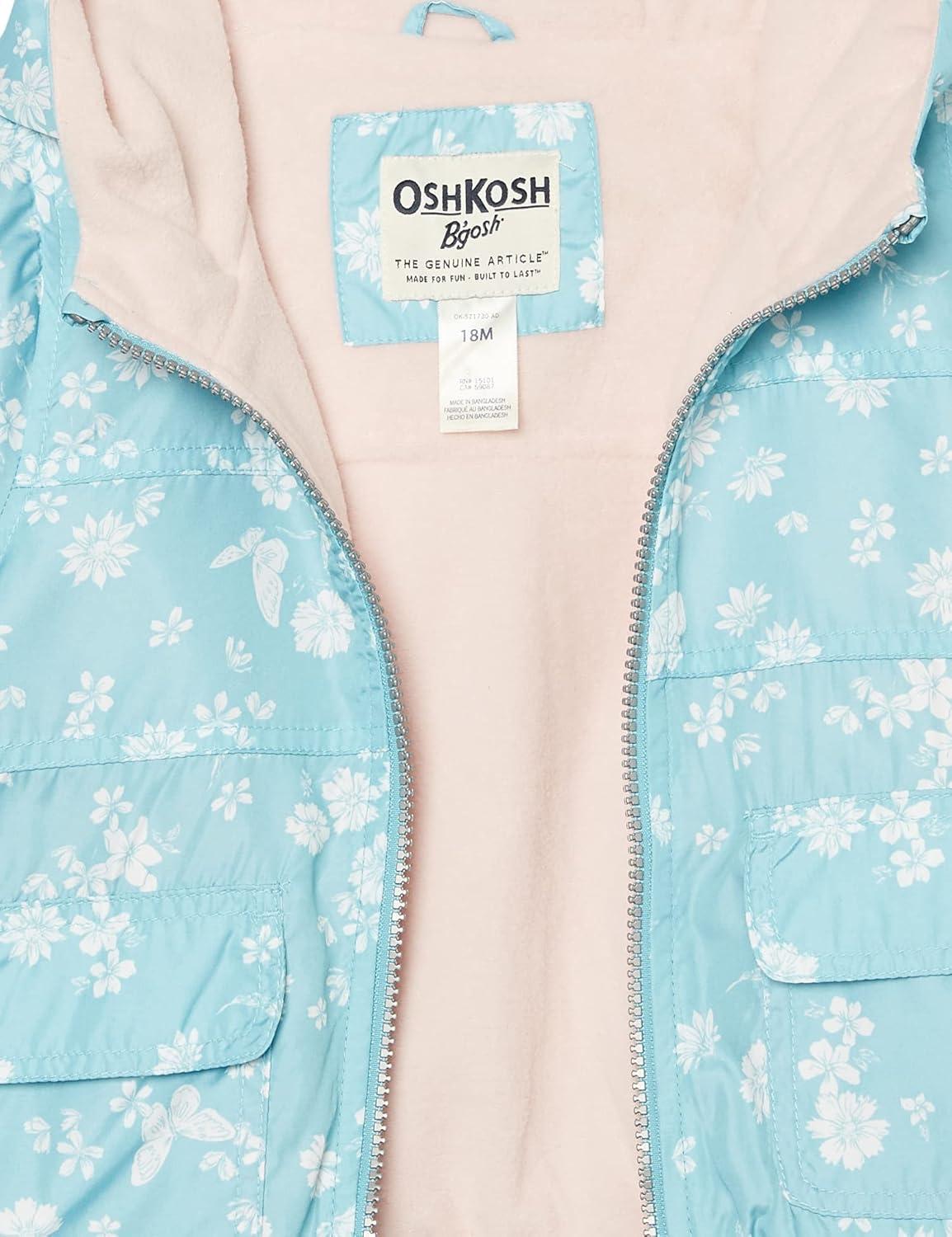 imageOSHKOSH BGOSH girls Midweight Hooded Fashion Jacket Coat With Fleece LiningSeafoam