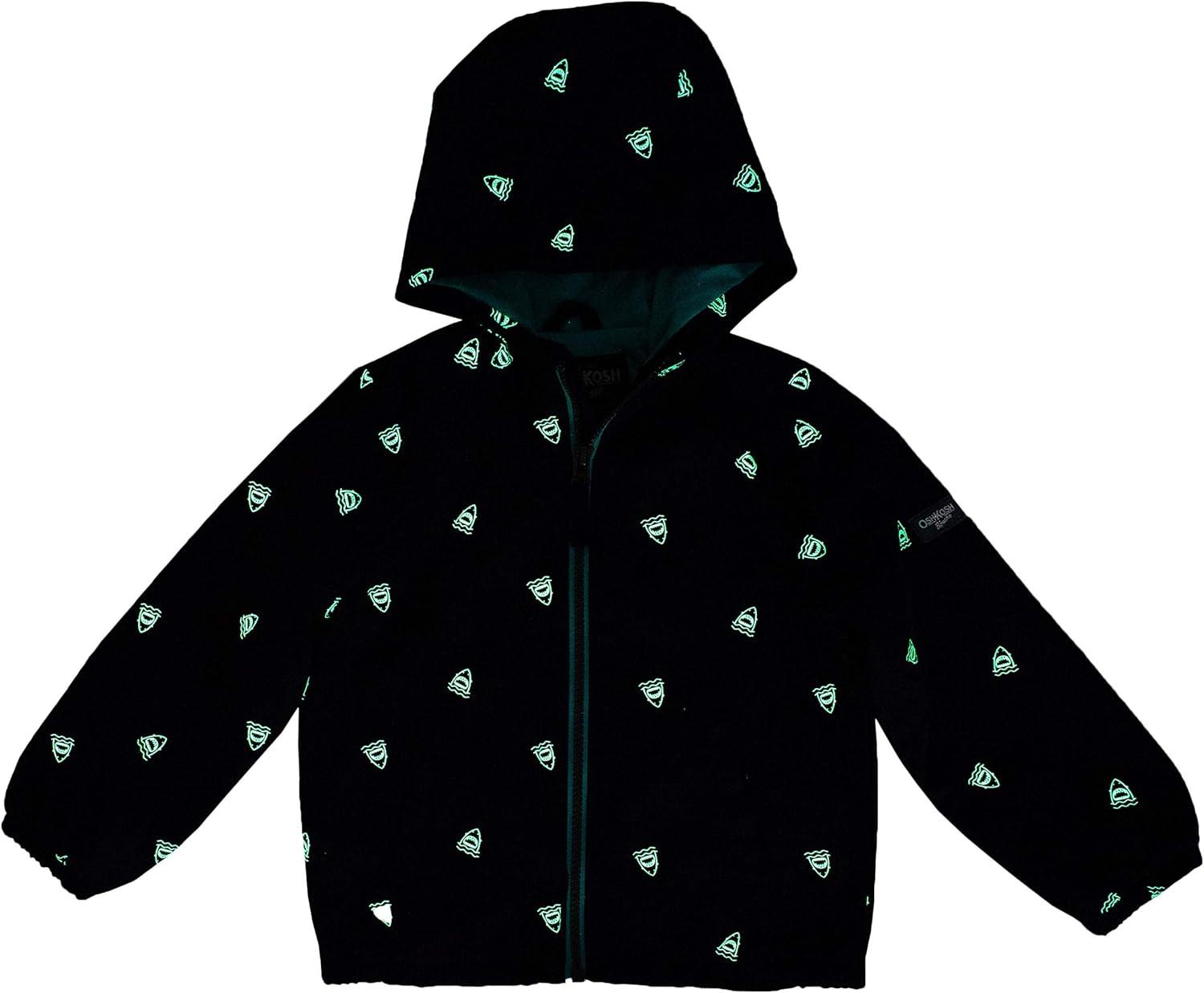 imageOsh Kosh Boys Little JerseyLined Lightweight JacketNavy Glow in the Dark Shark