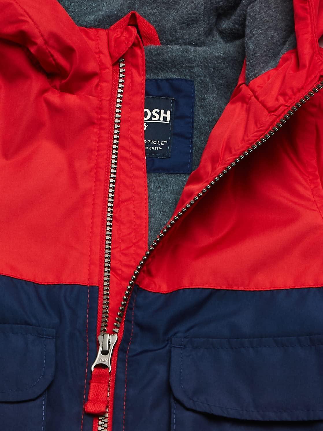 imageOsh Kosh boys Midweight Fleece Lined Windbreaker JacketTransitional JacketBandana Red and Blue