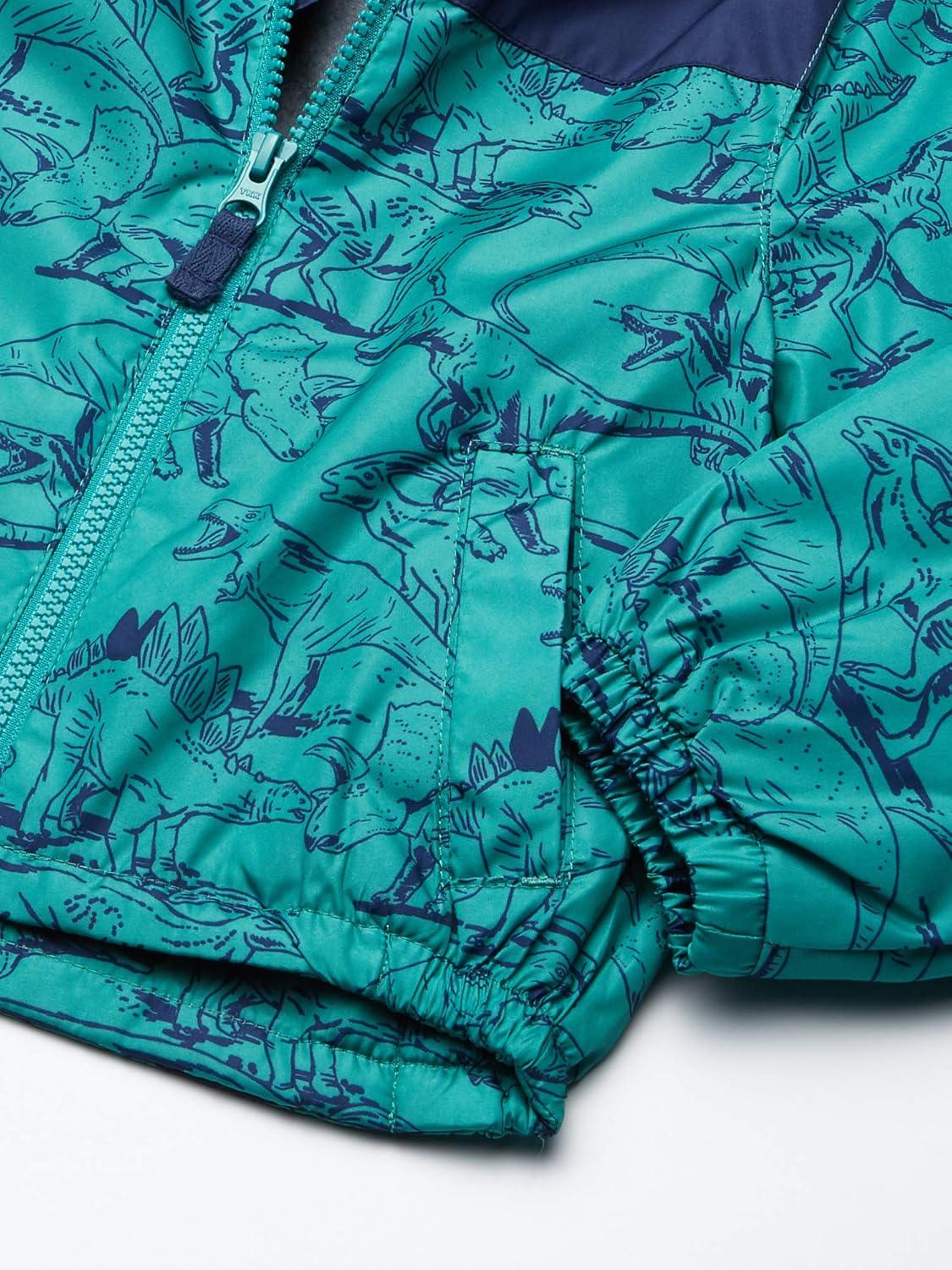 imageOsh Kosh boys Midweight Fleece Lined Windbreaker JacketTransitional JacketBlueGreen Moonshadow