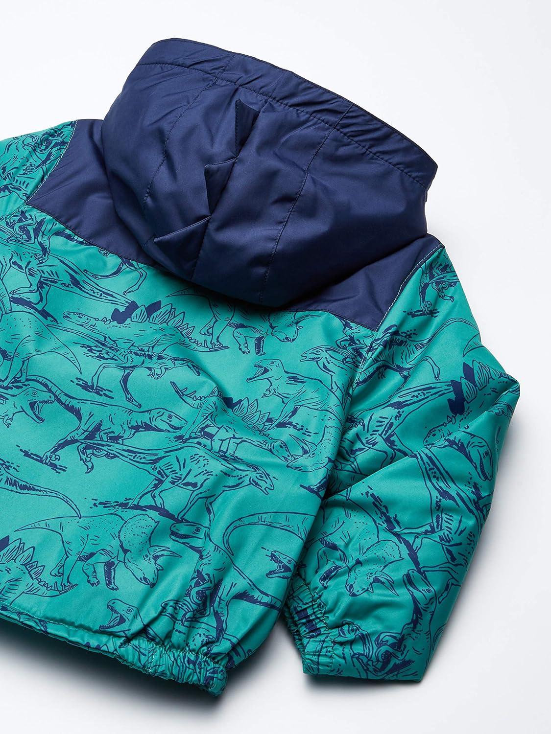 imageOsh Kosh boys Midweight Fleece Lined Windbreaker JacketTransitional JacketBlueGreen Moonshadow