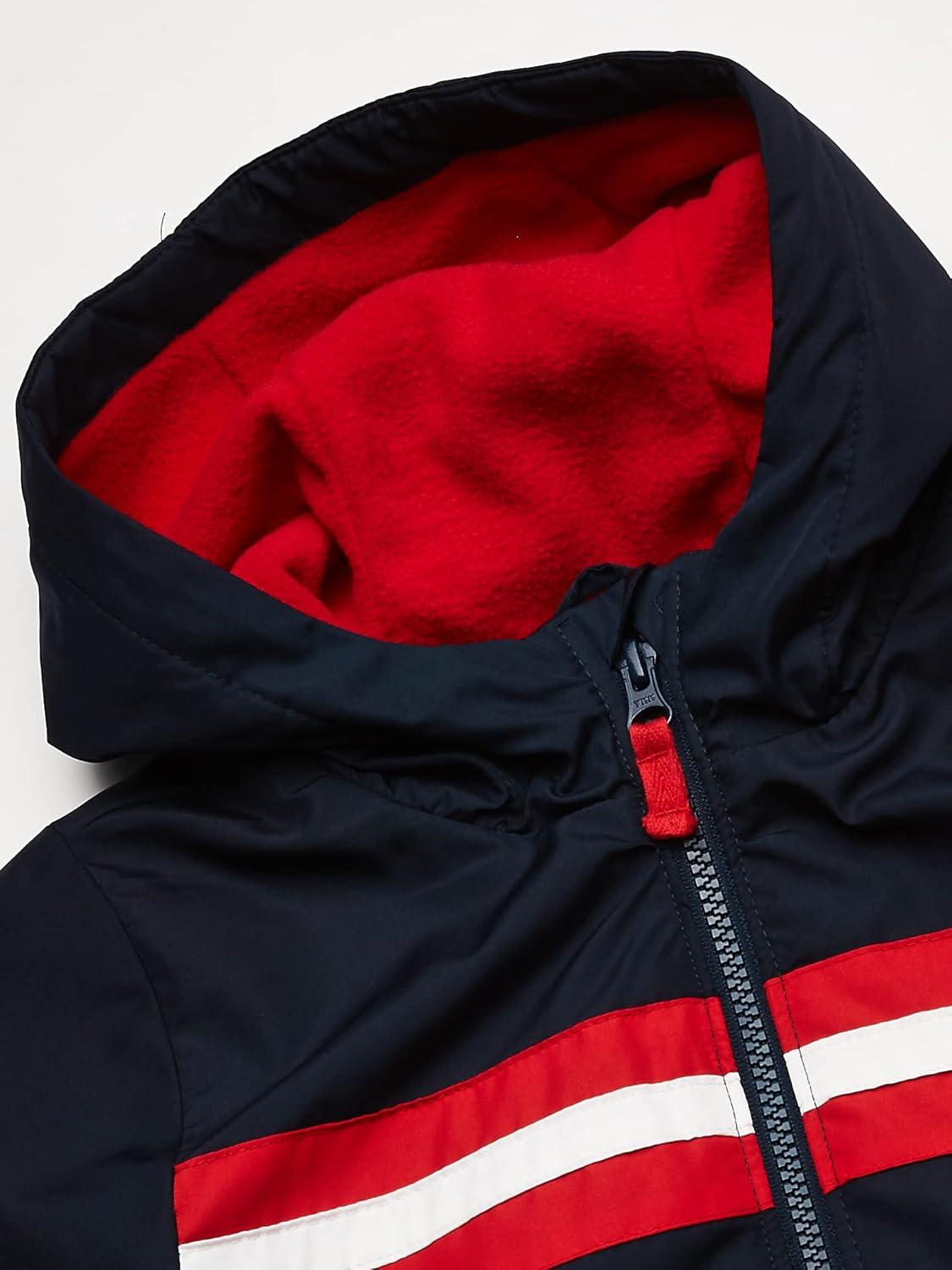imageOsh Kosh boys Midweight Fleece Lined Windbreaker JacketTransitional JacketDeep Navy Bandana Red