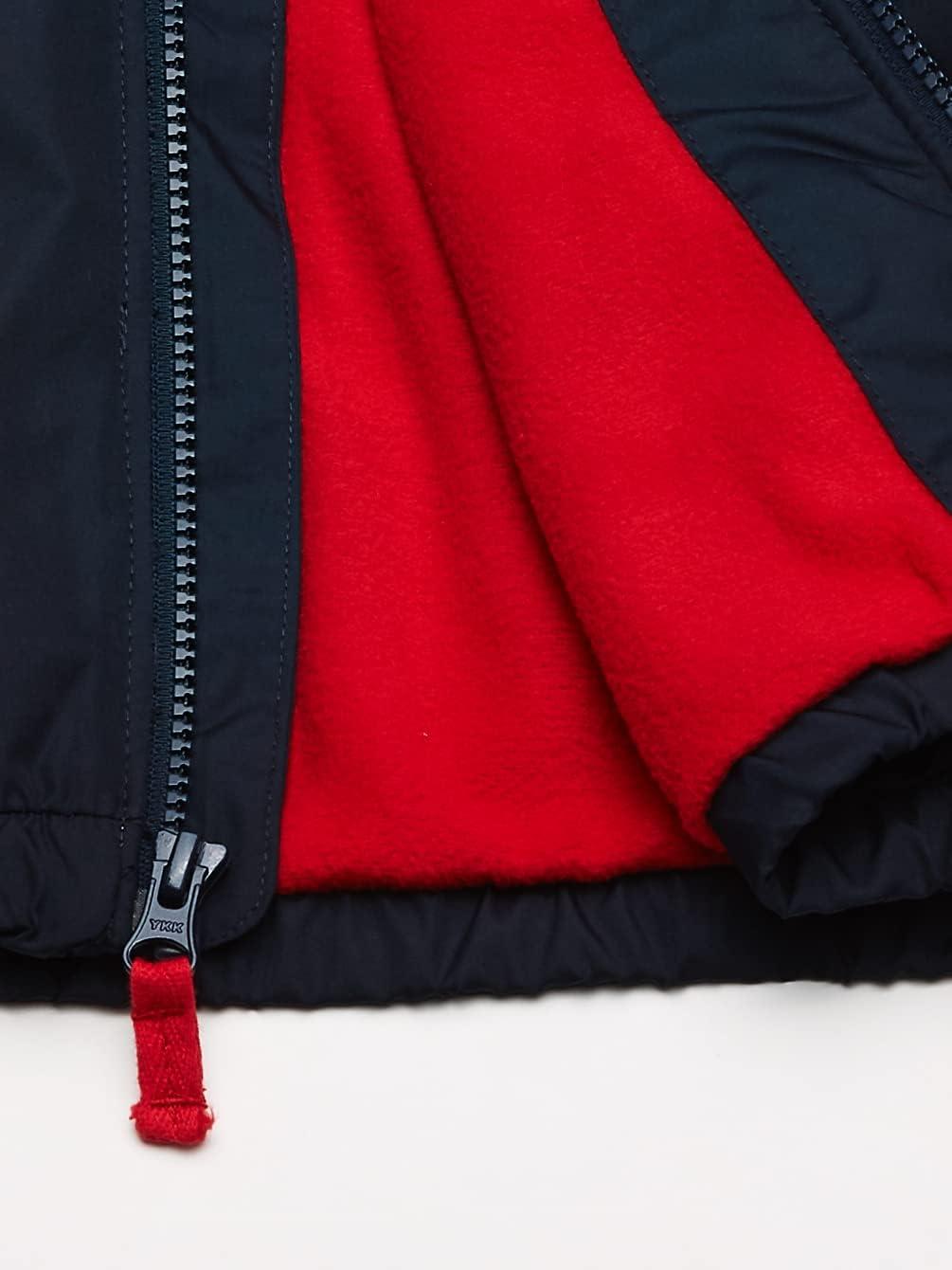 imageOsh Kosh boys Midweight Fleece Lined Windbreaker JacketTransitional JacketDeep Navy Bandana Red