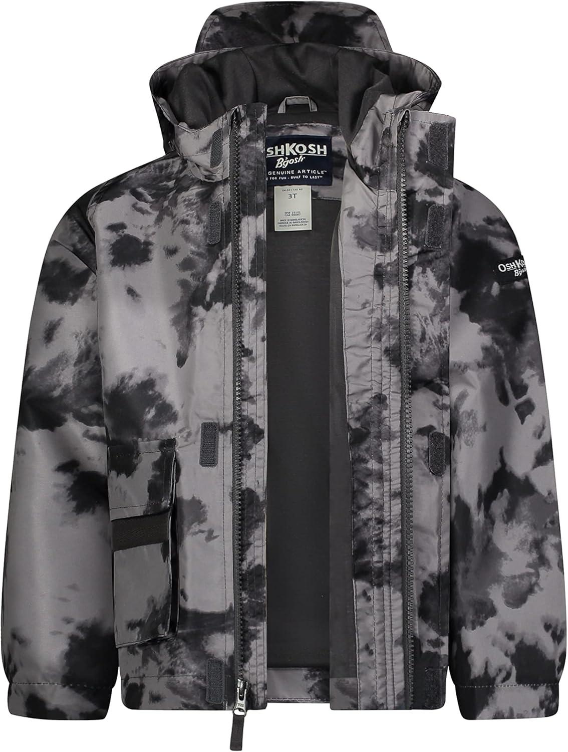 imageOsh Kosh boys Midweight Fleece Lined Windbreaker JacketTransitional JacketGrey