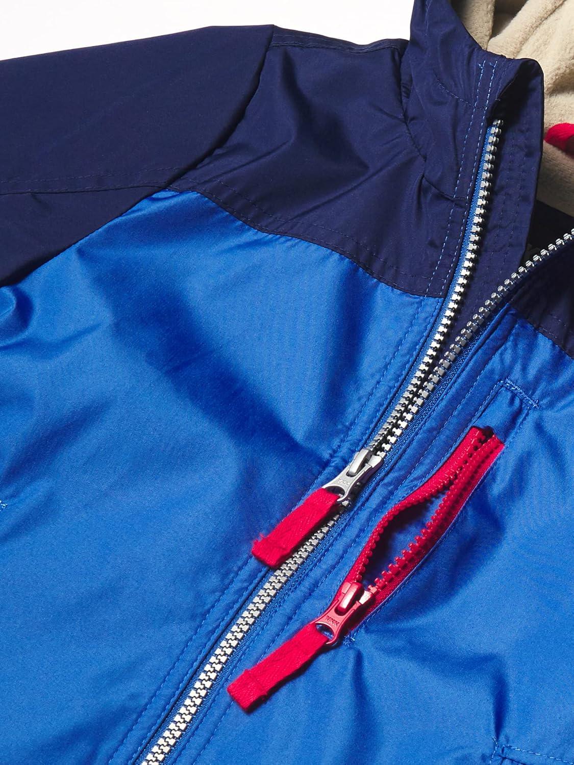 imageOsh Kosh boys Midweight Fleece Lined Windbreaker JacketTransitional JacketIndigo and Bright Blue