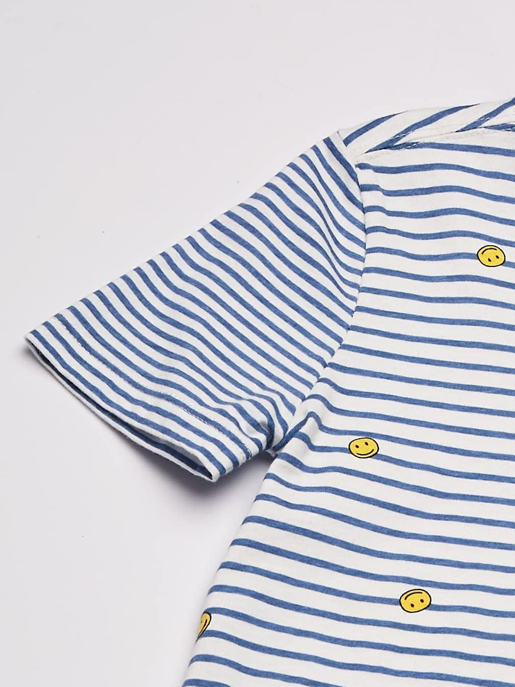 imageOshKosh BGosh Boys Toddler Short Sleeve HenleySmiley Stripe