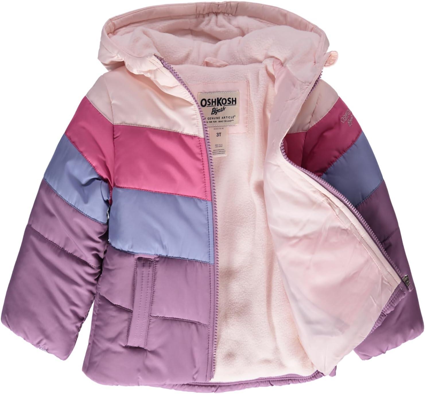 imageOshKosh BGosh Girls Perfect Colorblocked Heavyweight Jacket CoatPurpleColorblock