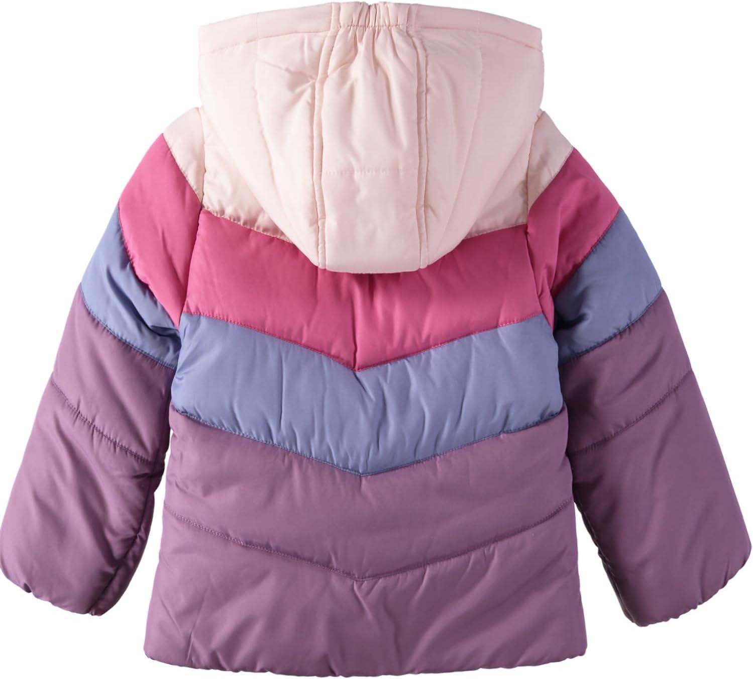 imageOshKosh BGosh Girls Perfect Colorblocked Heavyweight Jacket CoatPurpleColorblock
