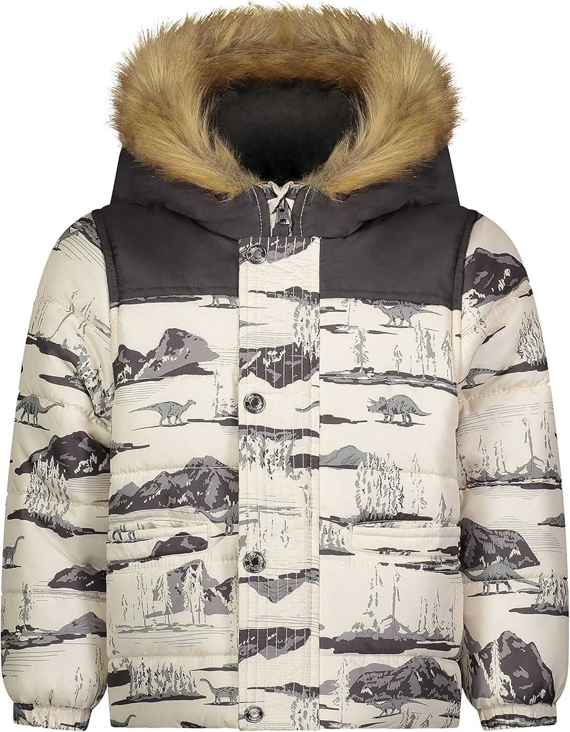 imageOshKosh BGosh boys Ski Jacket and Snowbib Snowsuit SetGrey Dino Print