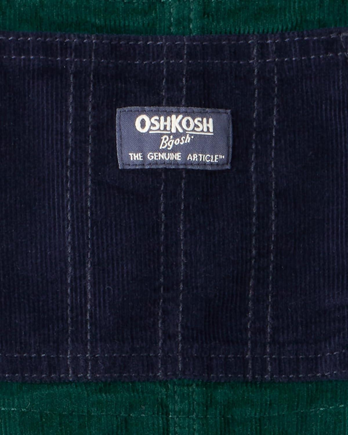 imageOshkosh Boys Worlds Best Overalls Green Corduroy 4T