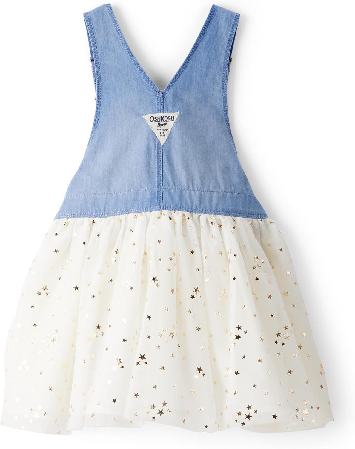 imageOshkosh Girls Worlds Best OverallsBlue Chambray