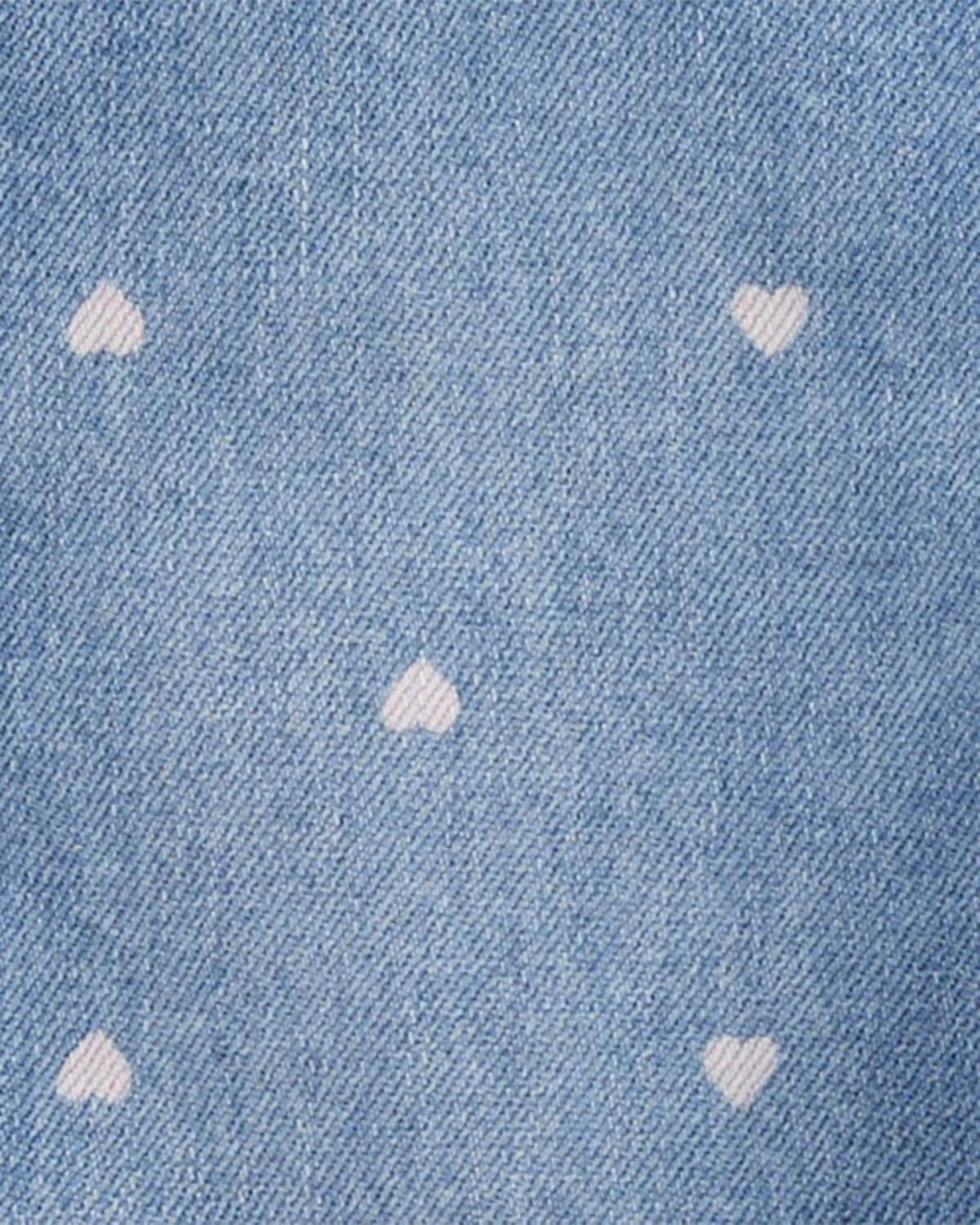 imageOshkosh Girls Worlds Best OverallsBlue Heart